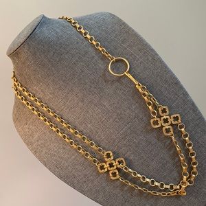 Vintage Adjustable Gold Metal Belt